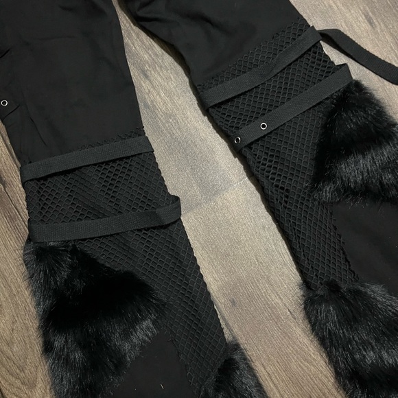 Punk Rave Faux Fur Splice Pants - Picture 7 of 7